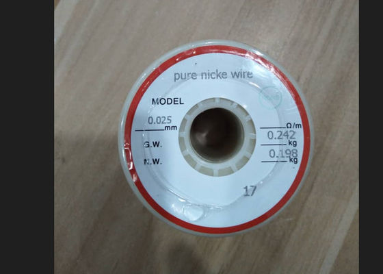 قیمت خوب نیکل خالص 200 سیم 0.025mm با 99.6٪ محتوای نیکل برای کاربردهای صنعتی آنلاین