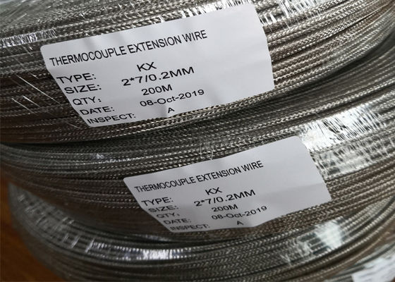 قیمت خوب 2x0.5mm 2x0.6mm 2x0.8mm نوع E ترموپول گسترش سیم فلزی سپر فیبرگلاس / PFA عایق آنلاین